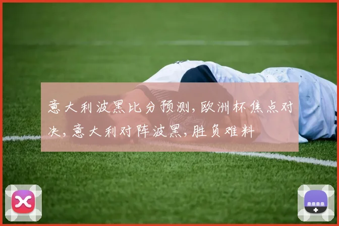 意大利波黑比分预测,欧洲杯焦点对决,意大利对阵波黑,胜负难料